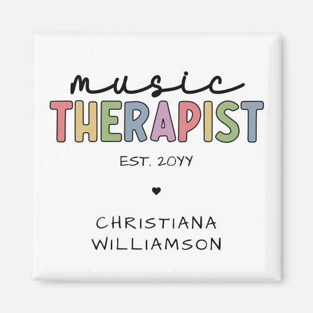 Anpassningsbar Music Therapist Music Therapy Stude Magnet (Framsidan)
