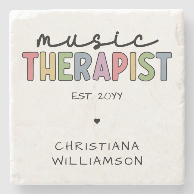 Anpassningsbar Music Therapist Music Therapy Stude Stenunderlägg (Framsidan)