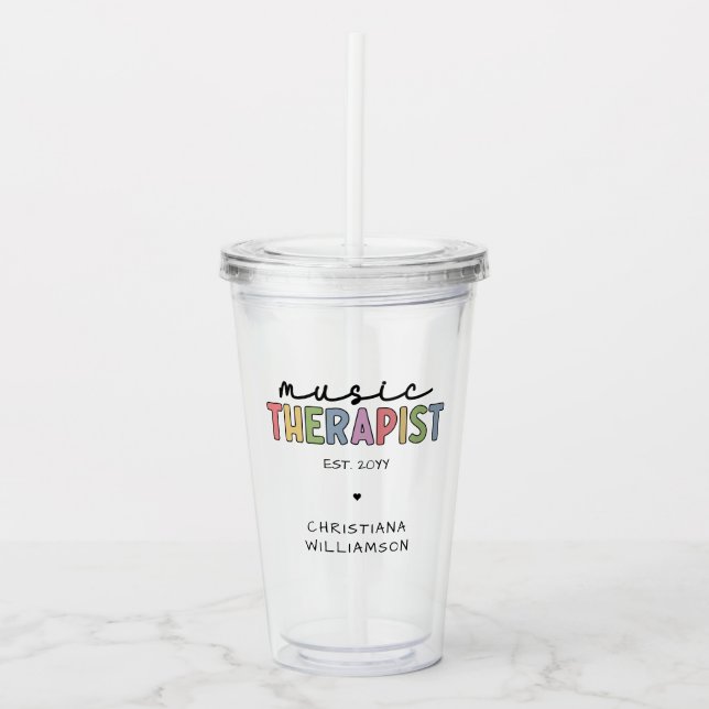 Anpassningsbar Music Therapist Music Therapy Stude Take Away Mugg (Framsida)