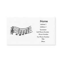 Anpassningsbar Musik noter och affärskort