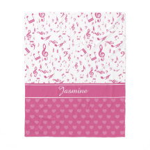 Anpassningsbar Musik noter och Hearts Mönster Rosa