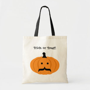 Anpassningsbar mustache orange pumpkin bus eller g tygkasse