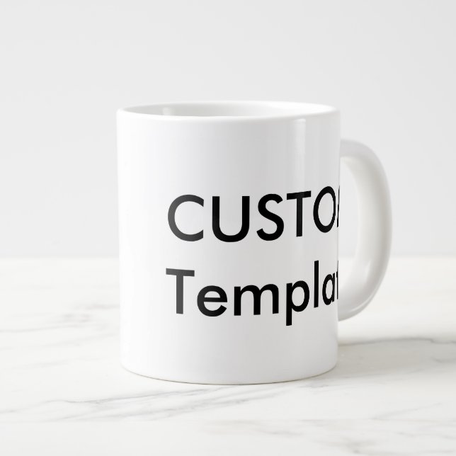 Anpassningsbar Mycket stor Jumbo 20oz vit kaffe Mu Mugg (Framsida höger)