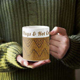 Anpassningsbar Mysiga Sticka-vinter | Kakao av hal Kaffemugg