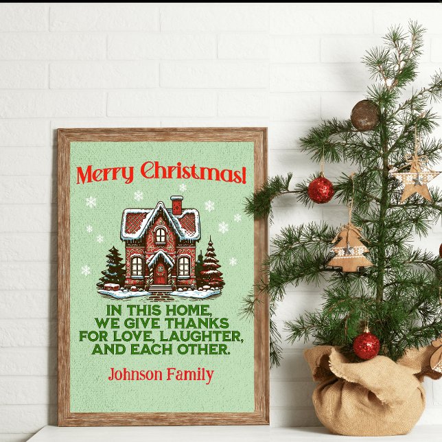 Anpassningsbar Mysigt julklappsfamiljens signatur Poster (Skapare uppladdad)