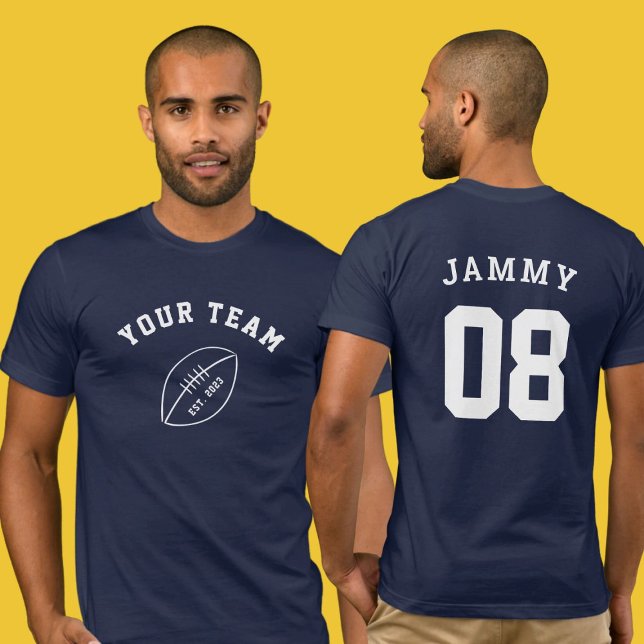 Anpassningsbar Namn Football Jersey T-Shirt (Skapare uppladdad)