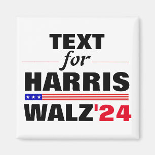 Anpassningsbar Namn för valet till Harris Walz 202 Magnet