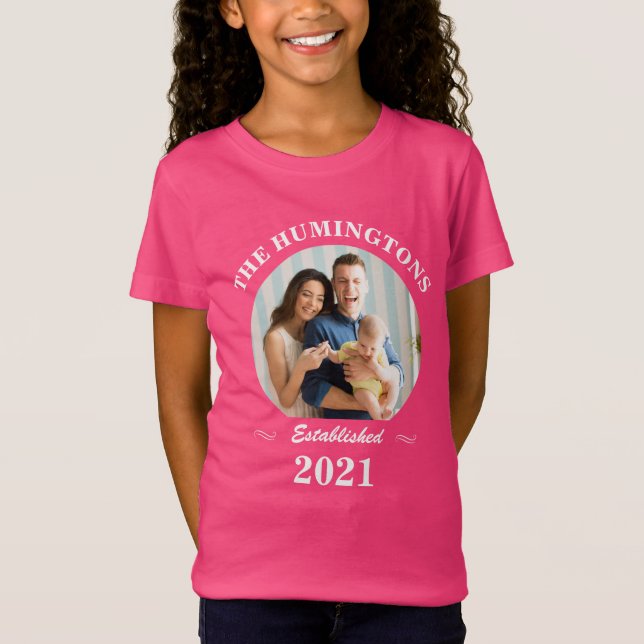 Anpassningsbar namn, foto och år t shirt (Framsida)