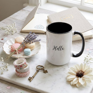 Anpassningsbar namn och meddelande kaffemugg