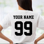 Anpassningsbar Namn och Number Personlig Sports T Shirt<br><div class="desc">Anpassningsbar Back Namn och Number Personlig Sports T-Shirt</div>