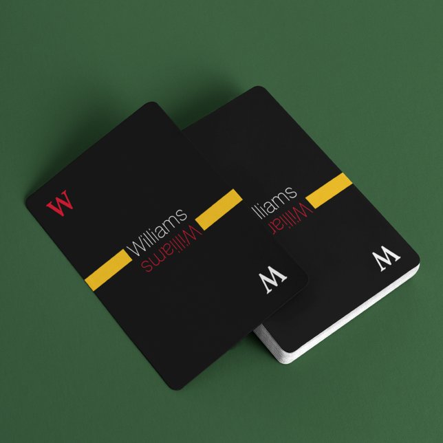 Anpassningsbar namn - snyggt och personlig svart spelkort (play the game)