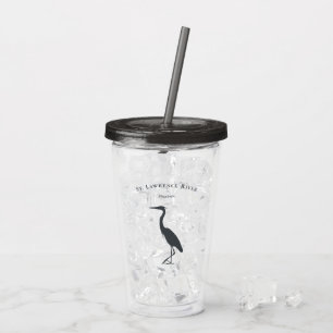 anpassningsbar namn Underbar Blue Heron silhouette Take Away Mugg