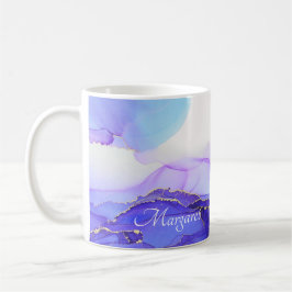 Anpassningsbar Namngiven Violet Blue Orange Alcoho Kaffemugg