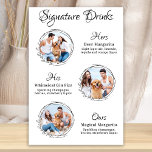 Anpassningsbar Namnteckning Drinks 3 Photo Hund Pe Poster<br><div class="desc">Namnteckning Drinks efter från dina sällskapsdjur! Inkludera din bästa hund, bästa katt och vilket husdjur som helst i bröllop med sin egen namnteckning dryck pub för dina gäster. Perfekt för hundälskare, och ett speciellt hund pub kommer att vara en slå i bröllop. Enkel men elegant vit med eukalyptus löv. Vår...</div>