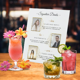 Anpassningsbar Namnteckning Drinks Guld Winter Wed