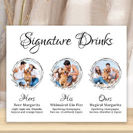 Anpassningsbar Namnteckning Eleganten Drinks Hund  Poster