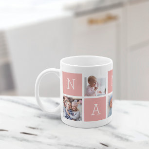 Anpassningsbar Nanie Grandmor 5 Photo Collage Kaffemugg