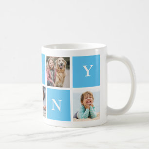 Anpassningsbar Nanny Grandmor 5 Photo Collage Kaffemugg