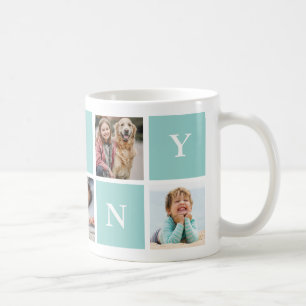 Anpassningsbar Nanny Grandmor 5 Photo Collage Kaffemugg