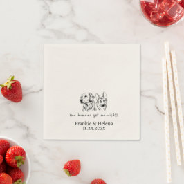 Anpassningsbar Napkins with Namn Personlig förlovn Pappersservett