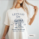 Anpassningsbar Nashville Bachelorette Party Låt os T Shirt<br><div class="desc">Anpassningsbar Nashville Bachelorette Party Låt oss Go Girl</div>