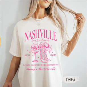 Anpassningsbar Nashville Bachelorette Rodeo Cockta T Shirt