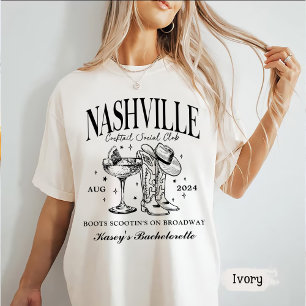 Anpassningsbar Nashville Bachelorette Rodeo Cockta T Shirt