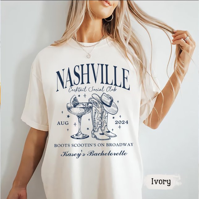 Anpassningsbar Nashville Bachelorette Rodeo Cockta T Shirt (Skapare uppladdad)
