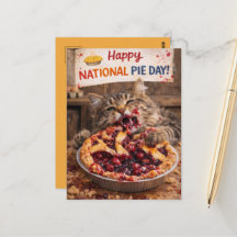 Anpassningsbar National Pie Day Postkort