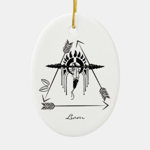 Anpassningsbar Native American Lance Juldekoration