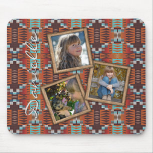 Anpassningsbar Native Indian Tribal Art Mönster Musmatta