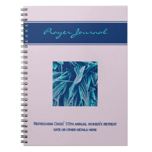 Anpassningsbar Natur Photo Mauve Aqua Coola Prayer Anteckningsbok