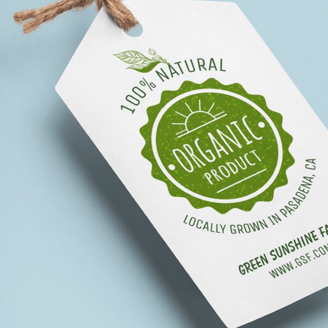 Anpassningsbar Naturlig ekologisk Grönt Eco-produk Presentetikett (Skapare uppladdad)
