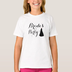 Anpassningsbar Naughty Batchelorette Brides skript T Shirt