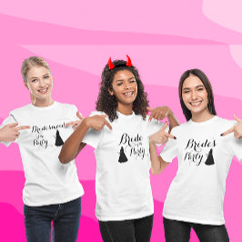 Anpassningsbar Naughty Batchelorette Bridesmaid fr T Shirt