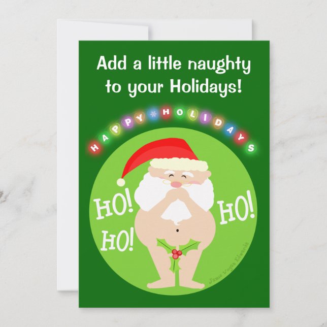 Anpassningsbar Naughty julfest Inbjudningar (Framsida)