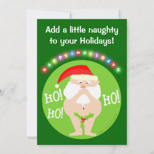 Anpassningsbar Naughty julfest Inbjudningar