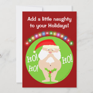 Anpassningsbar Naughty julfest Inbjudningar