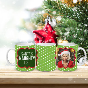 Anpassningsbar "Naughty List" Photo Mugg, 11 oz Kaffemugg