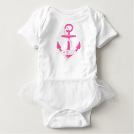 Anpassningsbar Nautical Anchor Girl Baby Tutu Body T Shirt