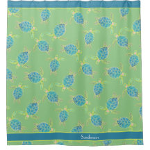 Anpassningsbar Nautical Coastal Sea Turtle Grönt B