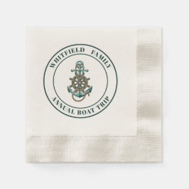 Anpassningsbar Nautical Family Yacht Sailing Pappersservett