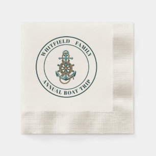 Anpassningsbar Nautical Family Yacht Sailing Pappersservett