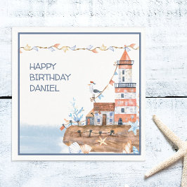 Anpassningsbar Nautical Lighthouse Pappersservett