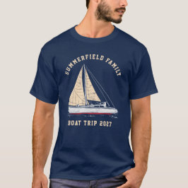 Anpassningsbar Nautical Matching Family Boat Resa T Shirt