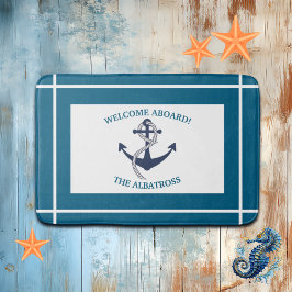 Anpassningsbar Nautical Mönster Boat Anchor Badrumsmatta