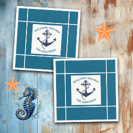 Anpassningsbar Nautical Mönster Boat Anchor Pappersservett