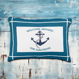 Anpassningsbar Nautical Mönster Boat Anchor Prydnadskudde