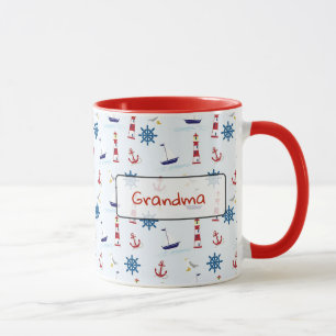 Anpassningsbar Nautical Oceanic Anchors and Lighth Mugg