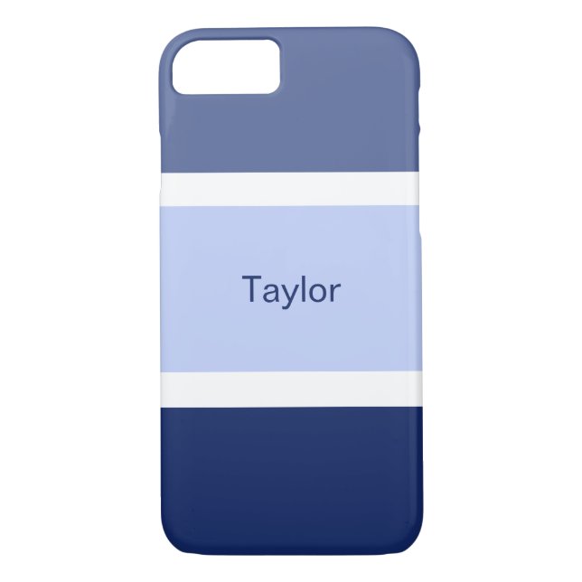 Anpassningsbar Nautical Rand Blue and White Case-Mate iPhone Skal (Baksida)